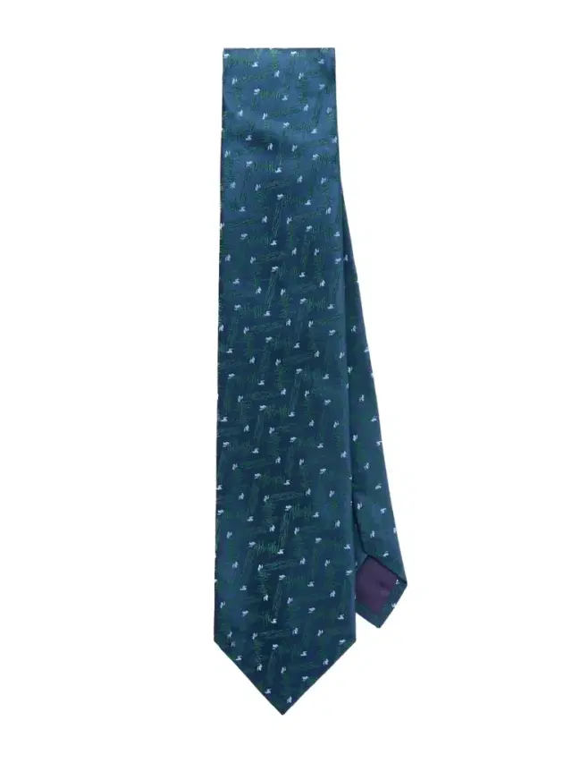 8.5cm Embroidered Silk Tie - Men 8.5cm Embroidered Silk Tie - Men