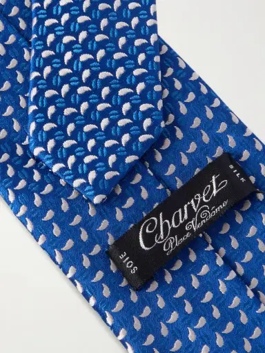 Charvet 8.5cm Embroidered Silk-Twill Tie - Men | Thumbnail 2 Charvet 8.5cm Embroidered Silk-Twill Tie - Men | Thumbnail 2