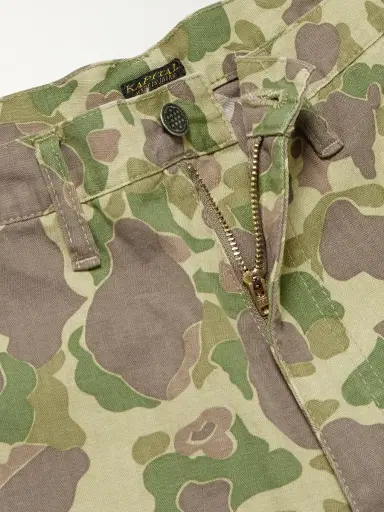 KAPITAL Wide-Leg Camouflage-Print Herringbone Cotton Trousers - Men | Thumbnail 6 KAPITAL Wide-Leg Camouflage-Print Herringbone Cotton Trousers - Men | Thumbnail 6