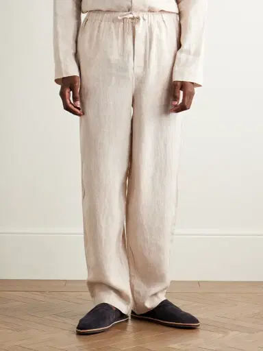 Derek Rose Sicily 1 Linen Pyjama Set - Men | Thumbnail 3