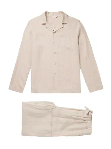 Derek Rose Sicily 1 Linen Pyjama Set - Men | Thumbnail 1