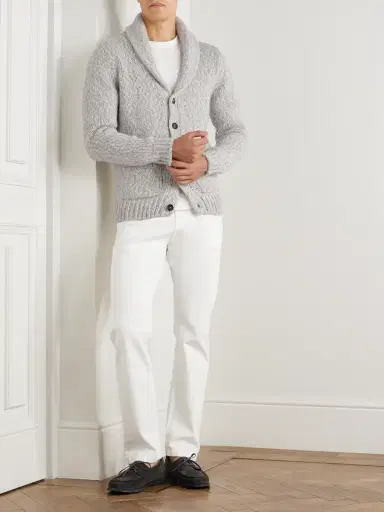 ELEVENTY Slim-Fit Shawl-Collar Cashmere Cardigan - Men | Thumbnail 2