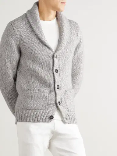 ELEVENTY Slim-Fit Shawl-Collar Cashmere Cardigan - Men | Thumbnail 3