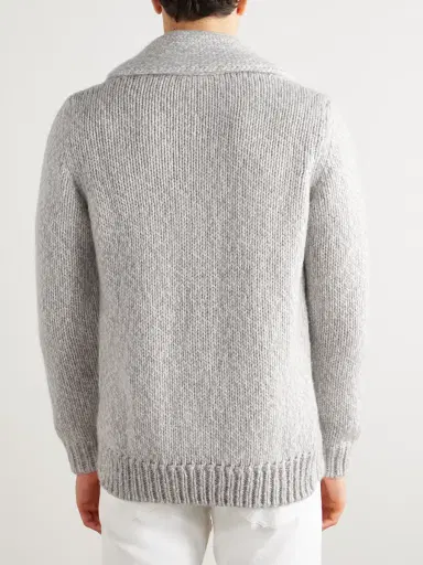 ELEVENTY Slim-Fit Shawl-Collar Cashmere Cardigan - Men | Thumbnail 4