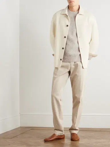 ELEVENTY Straight-Leg Pleated Stretch Cotton and Lyocell-Blend Trousers - Men | Thumbnail 2