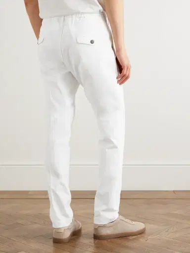 ELEVENTY Straight-Leg Pleated Cotton-Blend Twill Trousers - Men | Thumbnail 4 ELEVENTY Straight-Leg Pleated Cotton-Blend Twill Trousers - Men | Thumbnail 4