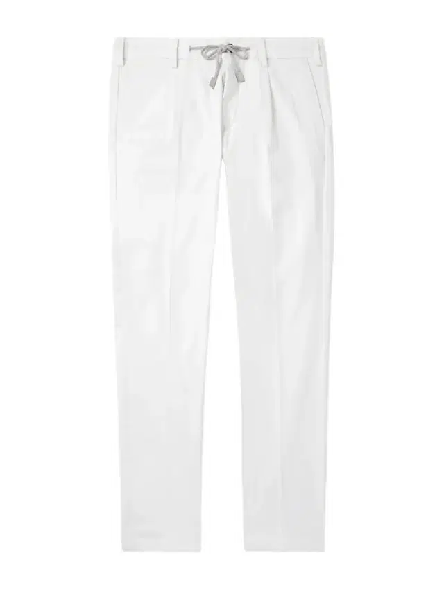 ELEVENTY Straight-Leg Pleated Cotton-Blend Twill Trousers - Men