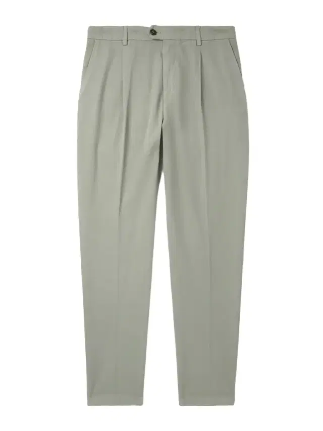 Tapered Pleated Stretch Cotton and Lyocell-Blend Twill Trousers - Men