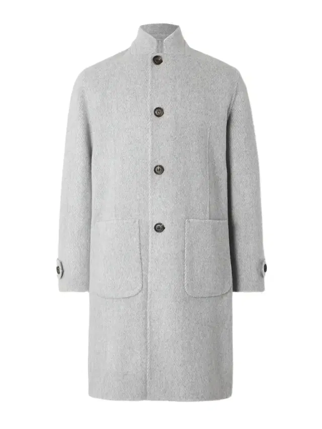Herringbone Wool and Cashmere-Blend Overcoat - Men