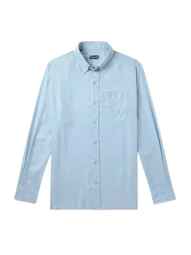 Tom Ford Button-Down Collar Lyocell Shirt - Men | Thumbnail 1 Tom Ford Button-Down Collar Lyocell Shirt - Men | Thumbnail 1