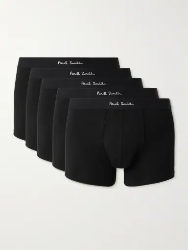 Paul Smith Five-Pack Stretch Organic Cotton-Jersey Boxer Briefs - Men | Thumbnail 3 Paul Smith Five-Pack Stretch Organic Cotton-Jersey Boxer Briefs - Men | Thumbnail 3
