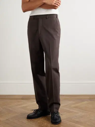 Saman Amel Straight-Leg Cotton-Blend Trousers - Men | Thumbnail 3
