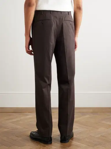 Saman Amel Straight-Leg Cotton-Blend Trousers - Men | Thumbnail 4