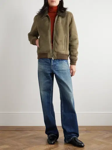 Saint Laurent Shearling Blouson Jacket - Men | Thumbnail 2 Saint Laurent Shearling Blouson Jacket - Men | Thumbnail 2