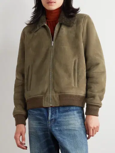 Saint Laurent Shearling Blouson Jacket - Men | Thumbnail 3 Saint Laurent Shearling Blouson Jacket - Men | Thumbnail 3