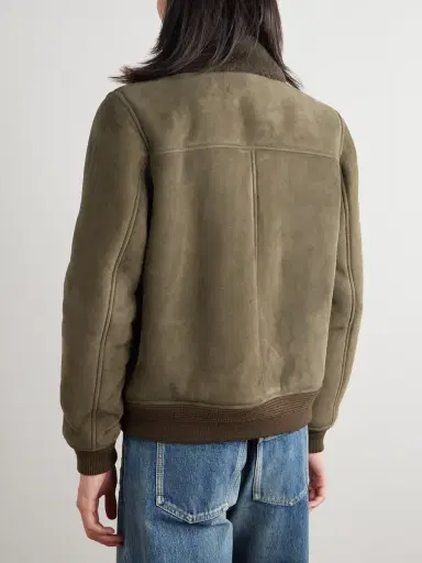 Saint Laurent Shearling Blouson Jacket - Men | Thumbnail 4 Saint Laurent Shearling Blouson Jacket - Men | Thumbnail 4
