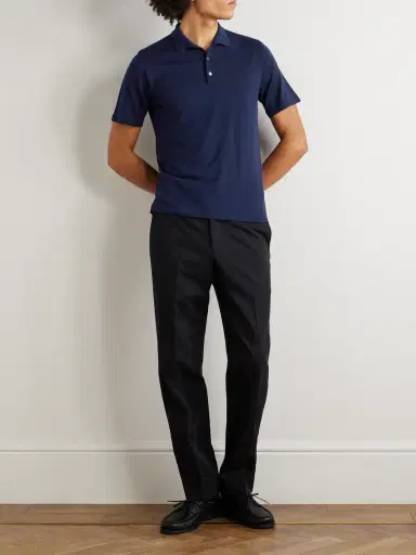 Saman Amel Slim-Fit Wool Polo Shirt - Men | Thumbnail 2 Saman Amel Slim-Fit Wool Polo Shirt - Men | Thumbnail 2