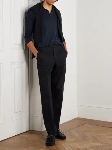 Saman Amel Slim-Fit Wool Polo Shirt - Men | Thumbnail 2