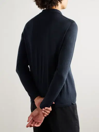 Saman Amel Slim-Fit Wool Polo Shirt - Men | Thumbnail 4