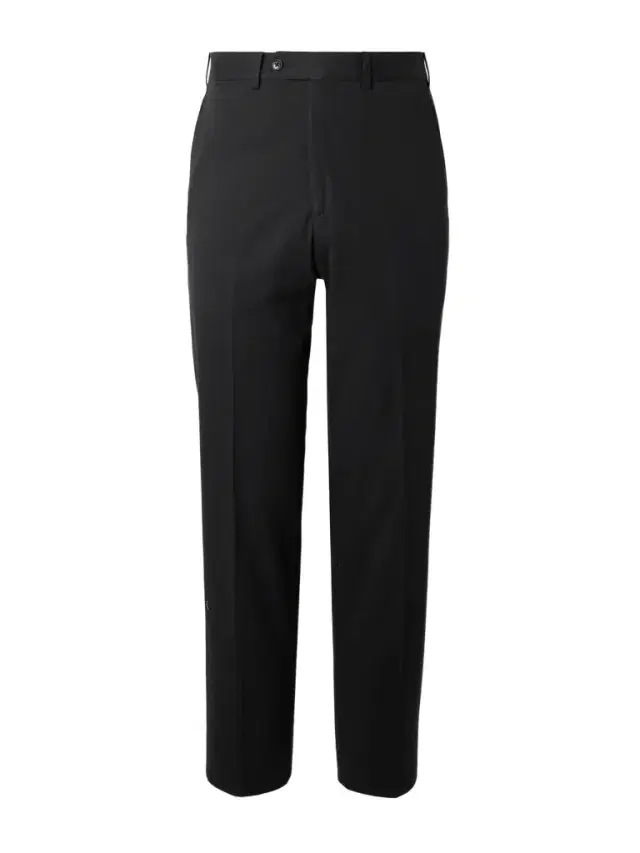 Straight-Leg Cotton-Blend Trousers - Men