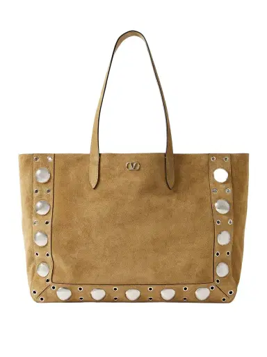 Valentino Garavani Nellcôte Large Embellished Suede Tote Bag - Men | Thumbnail 1 Valentino Garavani Nellcôte Large Embellished Suede Tote Bag - Men | Thumbnail 1