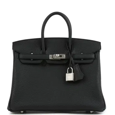 HERMÈS Hermes Birkin 25 Black Togo Brushed Palladium Hardware | Thumbnail 1 HERMÈS Hermes Birkin 25 Black Togo Brushed Palladium Hardware | Thumbnail 1