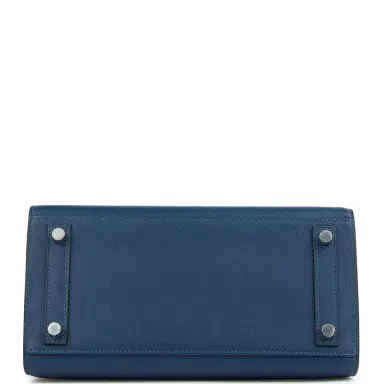 HERMÈS Hermes Birkin Sellier 25 Deep Bleu Madame Palladium Hardware | Thumbnail 7 HERMÈS Hermes Birkin Sellier 25 Deep Bleu Madame Palladium Hardware | Thumbnail 7