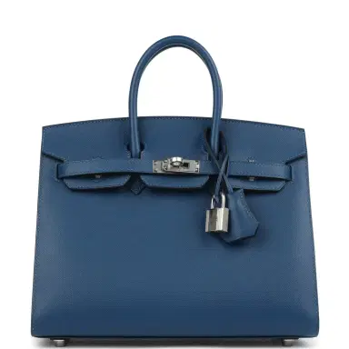 HERMÈS Hermes Birkin Sellier 25 Deep Bleu Madame Palladium Hardware | Thumbnail 1 HERMÈS Hermes Birkin Sellier 25 Deep Bleu Madame Palladium Hardware | Thumbnail 1