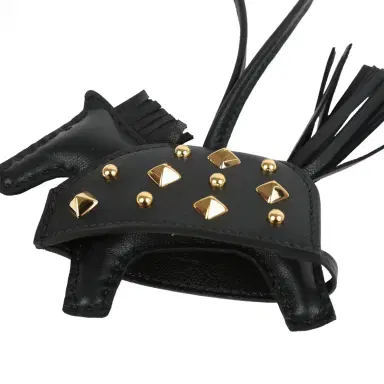 HERMÈS Hermes Rodeo Rock Bag Charm PM Black Milo Lambskin Gold Hardware | Thumbnail 4 HERMÈS Hermes Rodeo Rock Bag Charm PM Black Milo Lambskin Gold Hardware | Thumbnail 4