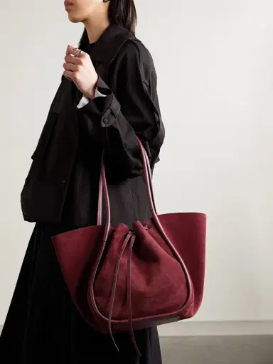 Proenza Schouler Large Leather-trimmed Ruched Suede Tote | Thumbnail 2 Proenza Schouler Large Leather-trimmed Ruched Suede Tote | Thumbnail 2