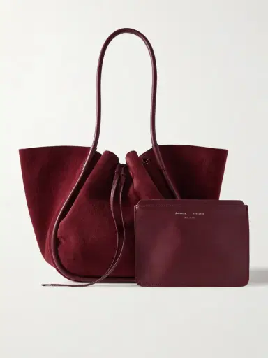 Proenza Schouler Large Leather-trimmed Ruched Suede Tote | Thumbnail 6 Proenza Schouler Large Leather-trimmed Ruched Suede Tote | Thumbnail 6