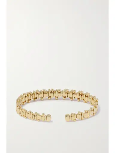 Suzanne Kalan 18-karat Gold, Emerald And Diamond Cuff | Thumbnail 3 Suzanne Kalan 18-karat Gold, Emerald And Diamond Cuff | Thumbnail 3