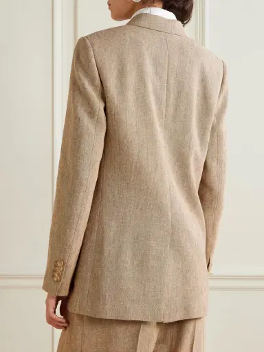 Loro Piana Double-breasted Linen Blazer | Thumbnail 3