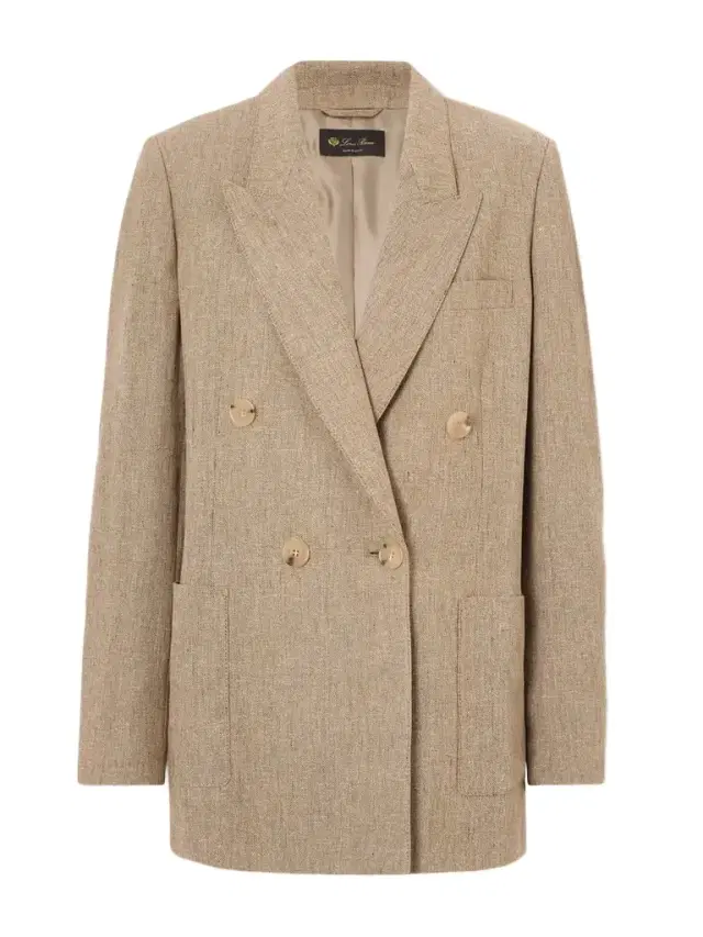 Loro Piana Double-breasted Linen Blazer