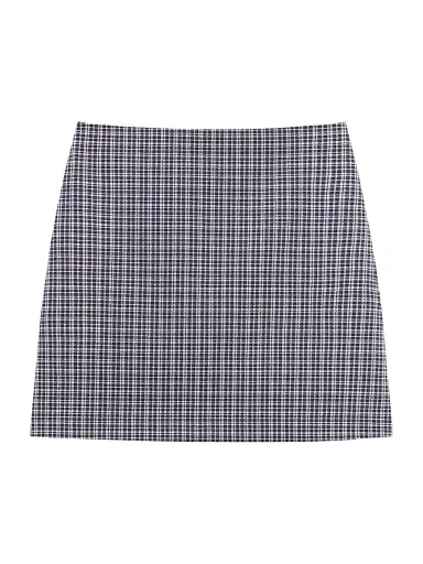 Theory Women's Plaid Knit A-Line Miniskirt - Almond Multi | Thumbnail 1 Theory Women's Plaid Knit A-Line Miniskirt - Almond Multi | Thumbnail 1