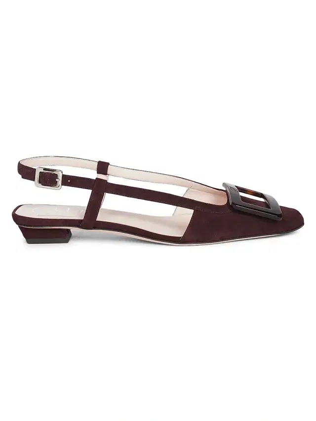 Women's Belle Vivier 25MM Suede Slingback Ballerina Flats - Kraft Chiaro