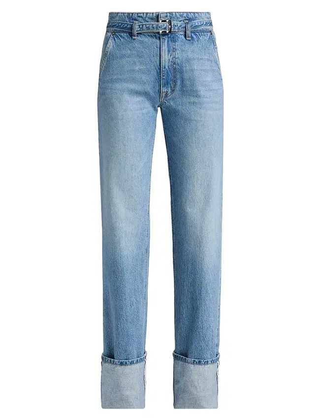 Brandon Maxwell Women's The Alexa Cuffed Jeans - Medium Vintage Wash