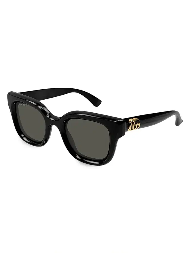 Gucci Women's GG Bag 49MM Round Sunglasses - Black