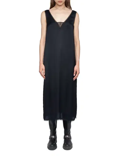 Zadig & Voltaire Women's Renzo Satin V-Neck Slip Dress | Thumbnail 2 Zadig & Voltaire Women's Renzo Satin V-Neck Slip Dress | Thumbnail 2