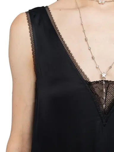 Zadig & Voltaire Women's Renzo Satin V-Neck Slip Dress | Thumbnail 5 Zadig & Voltaire Women's Renzo Satin V-Neck Slip Dress | Thumbnail 5