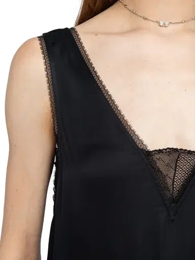 Zadig & Voltaire Women's Renzo Satin V-Neck Slip Dress | Thumbnail 6 Zadig & Voltaire Women's Renzo Satin V-Neck Slip Dress | Thumbnail 6