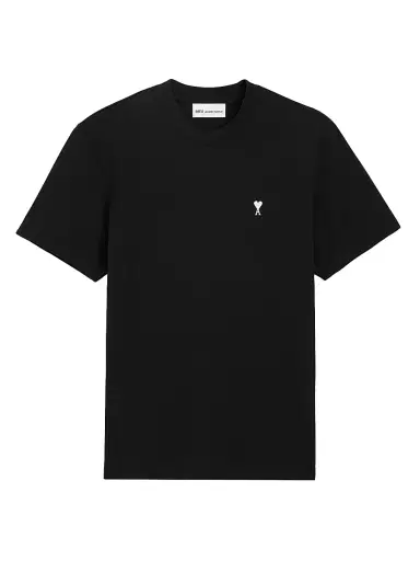 AMI PARIS Men's Contrasted Ami de Coeur Cotton T-Shirt - Noir Blanc Creme - Size XXL | Thumbnail 1