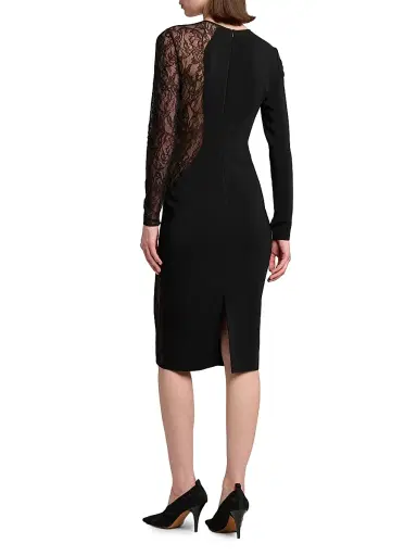 Stella McCartney Women's Sheer Paneled Knee-Length Dress | Thumbnail 5 Stella McCartney Women's Sheer Paneled Knee-Length Dress | Thumbnail 5