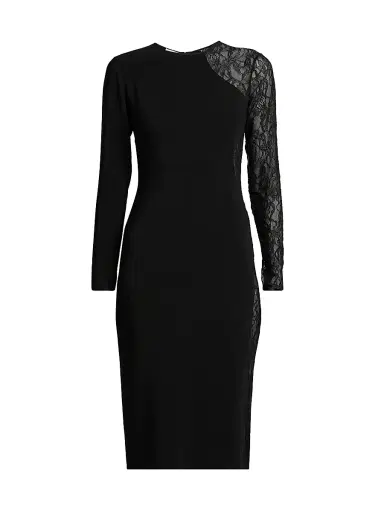 Stella McCartney Women's Sheer Paneled Knee-Length Dress | Thumbnail 1 Stella McCartney Women's Sheer Paneled Knee-Length Dress | Thumbnail 1