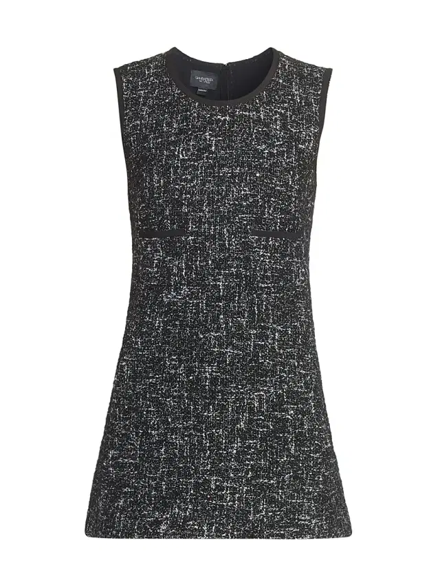 Giambattista Valli Women's Wool-Blend Tweed Minidress - Black - Size 8