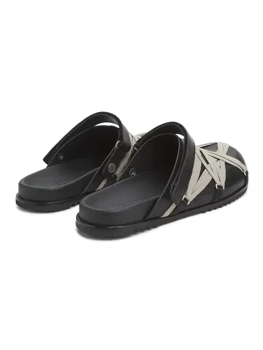Rick Owens Men's Megalace Granola Leather Mules | Thumbnail 3