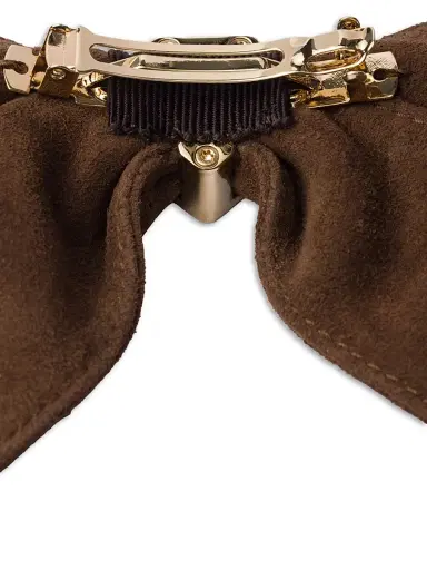 Prada Women's Suede Hair Clip - Brown | Thumbnail 2