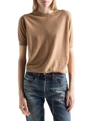 Prada Women's Cashmere Crewneck Sweater - Brown - Size 4 | Thumbnail 2