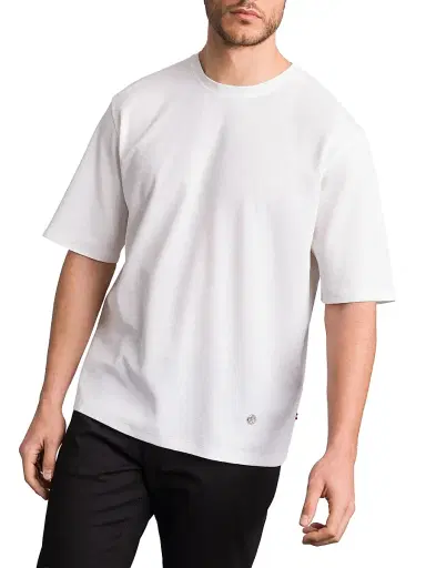 Stefano Ricci Men's Cotton and Silk Blend T-Shirt - White - Size Large | Thumbnail 2