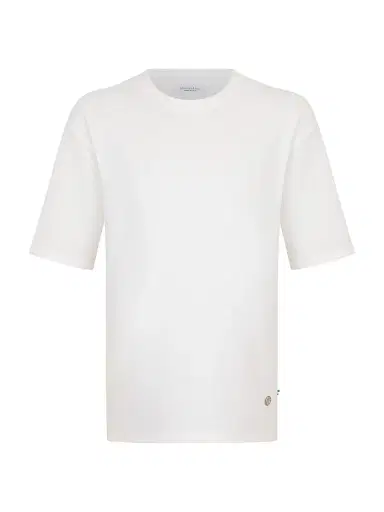 Stefano Ricci Men's Cotton and Silk Blend T-Shirt - White - Size Large | Thumbnail 1